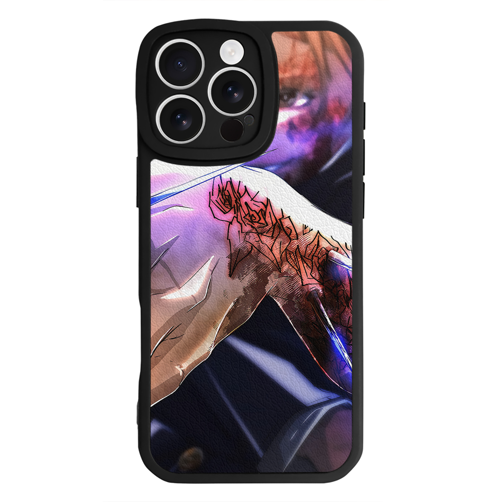 （画像用） 呪術廻戦 Jujutsu Kaisen 【iPhone 16シリーズ対応】シリコンスマホケース（レザー調） 材質：シリコン